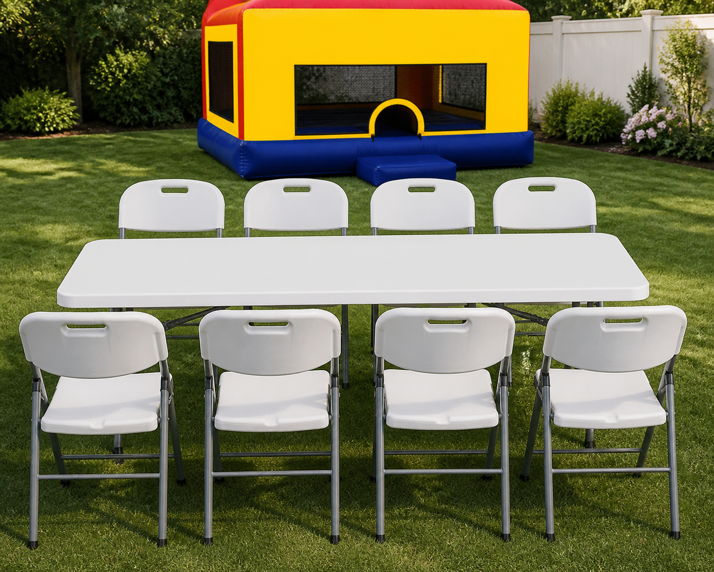 109 Indoor / Outdoor Castle + Table & 8 Chairs