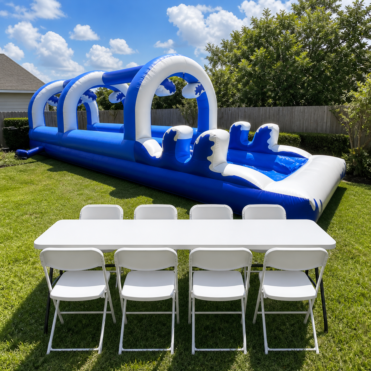 326 Artic Slip n Slide w/pool + Table & 8 Chairs