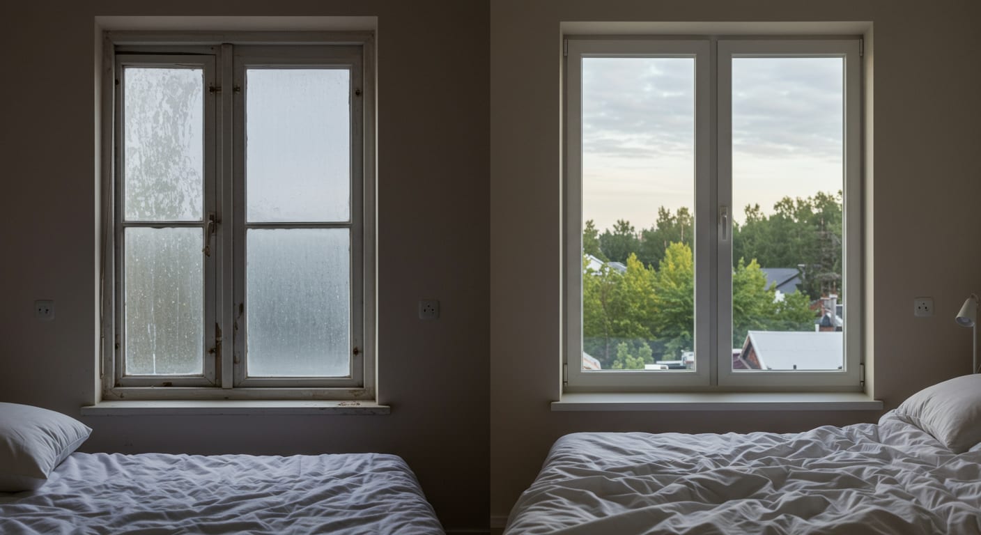 Comparaison avant/après installation de fenêtres à isolation phonique