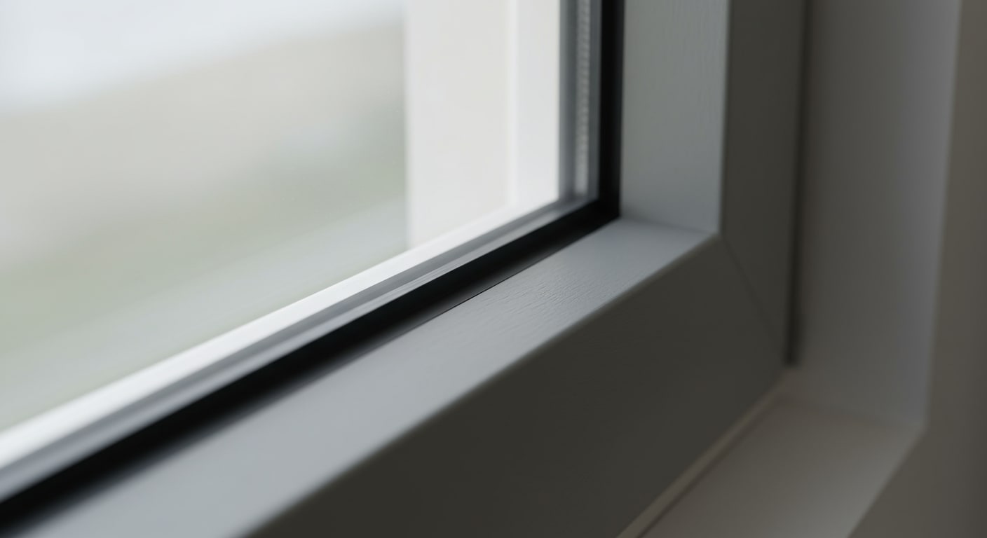 Gros plan sur une fenêtre aluminium