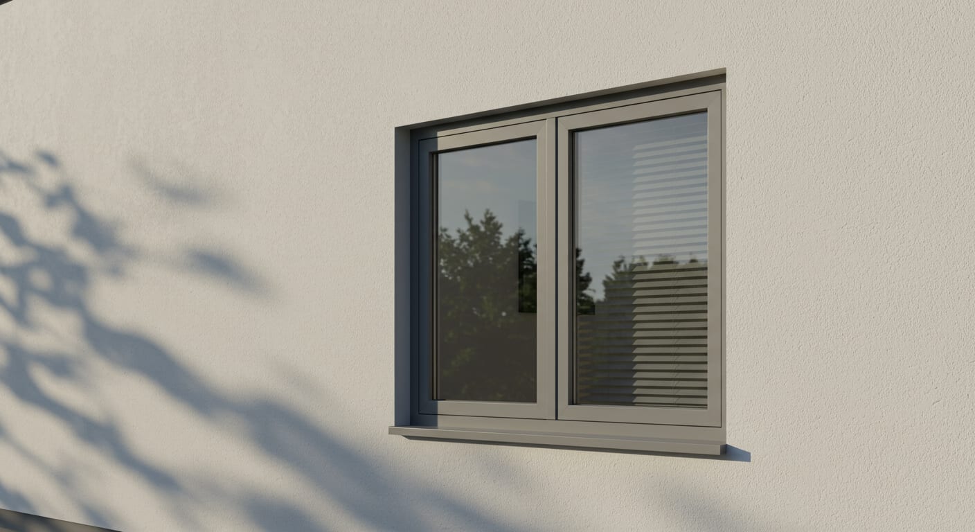 Vue extérieure d'une fenêtre 2 vantaux