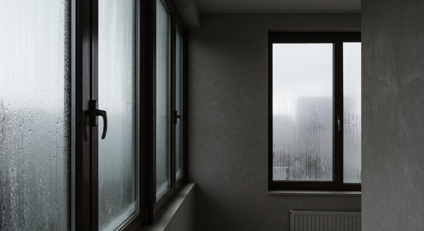 Maison moderne bien isolée avec problèmes d'aération et humidité