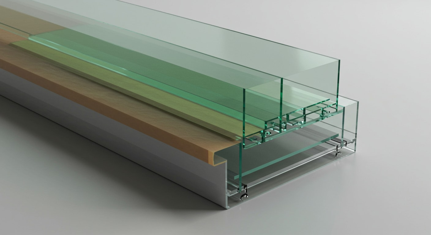 Schéma technique détaillé de la composition d'un vitrage feuilleté anti-effraction