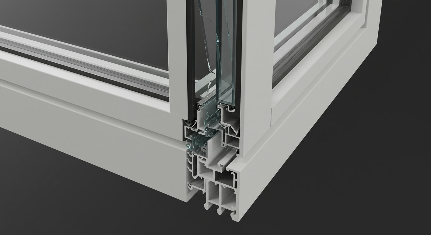 Schema technique d'une fenêtre aluminium
