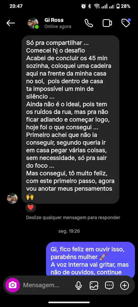 Depoimento de aluna 10