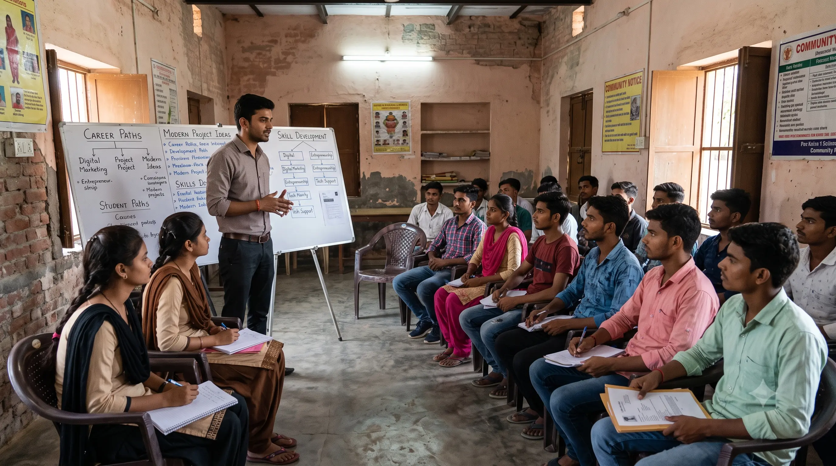 Young professionals in a career guidance session