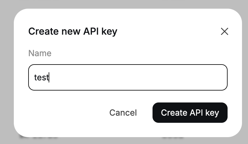 新建 API Key