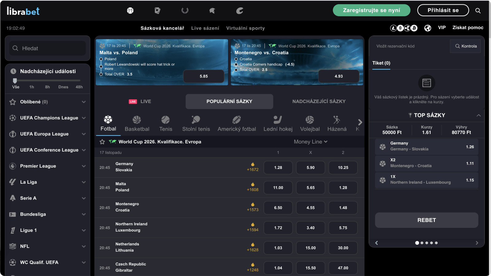 Librabet domovská stránka