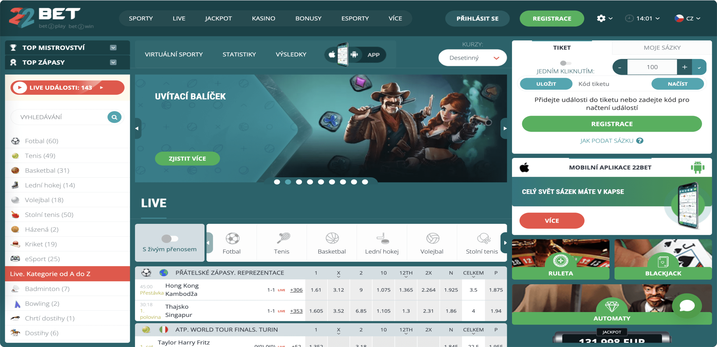 22bet domovská stránka