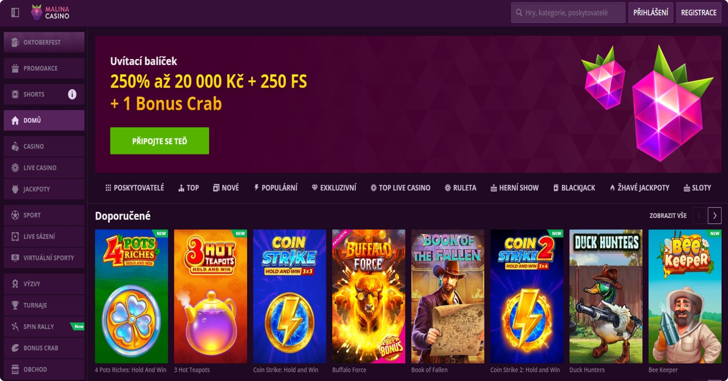 Malina casino home