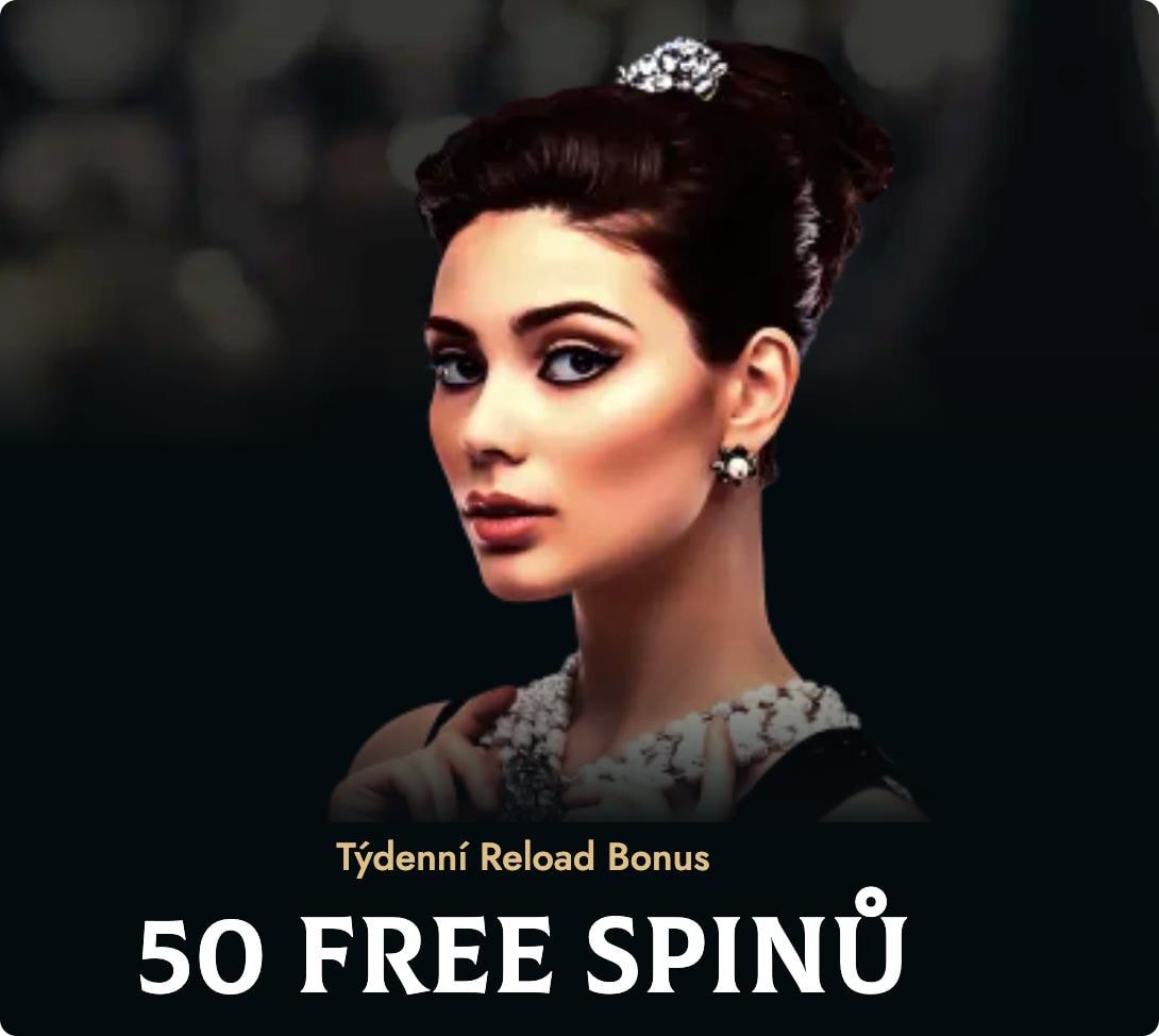 Týdenní reload bonus — 50 free spinů