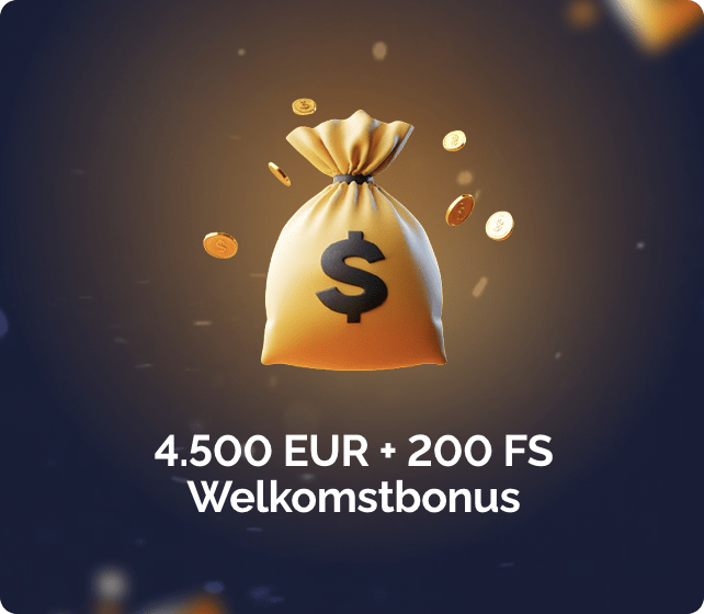 4.500 EUR + 200 fs Welkomstbonus