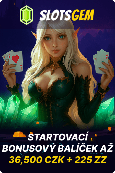 SlotsGem Casino - 100% až do 12 500 Kč + 200 FS + 1 Bonus Crab
