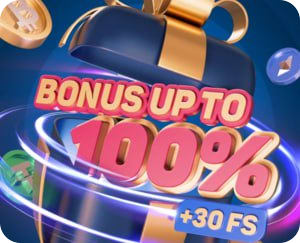 Standardní bonus za první vklad: až 100 % + 30 FS