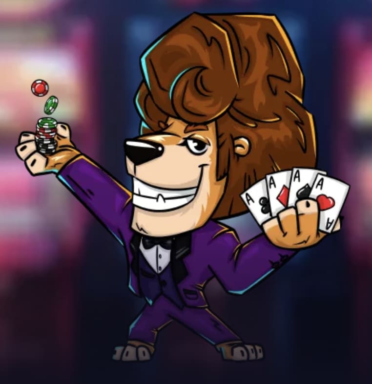 Banner Goldbet Casino s barevnými žetony GB a dvěma hracími kostkami před rozostřenými automaty.