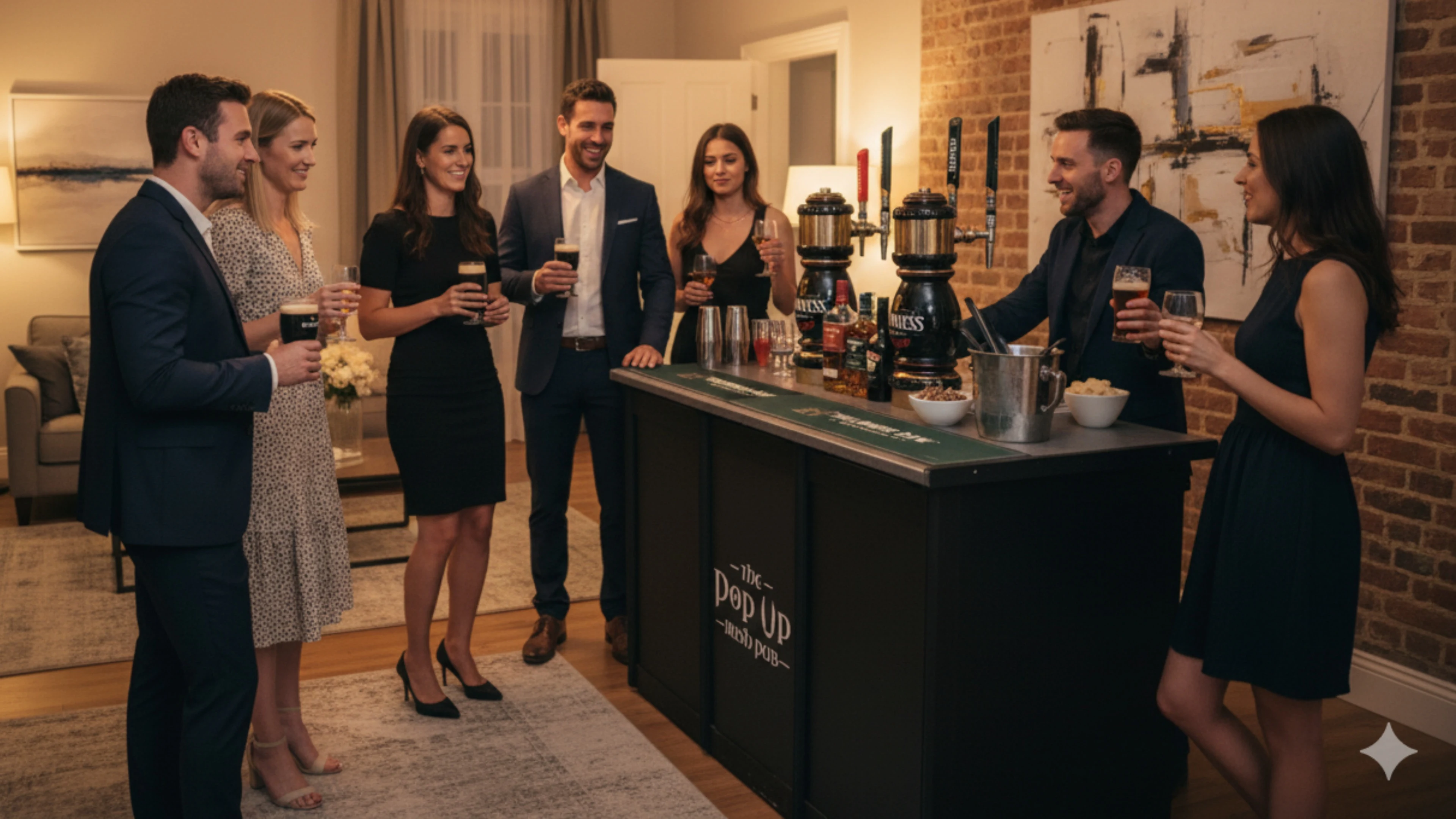 Mobile Irish Event Bar at A Private House Party
