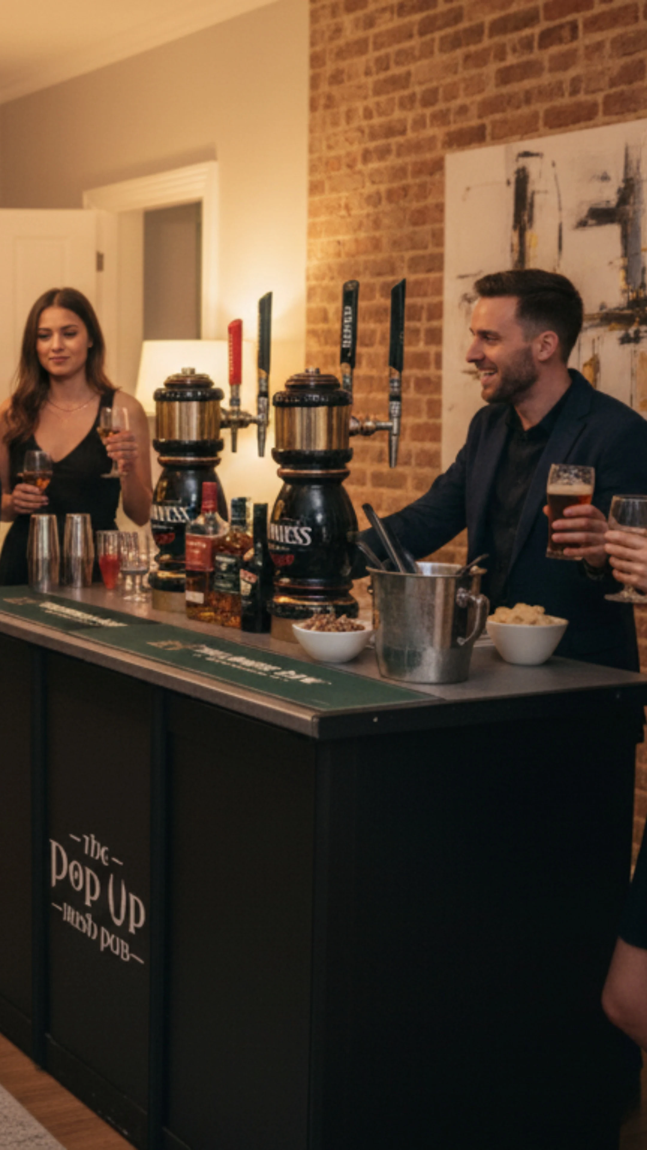 Mobile Irish Event Bar at A Private House Party