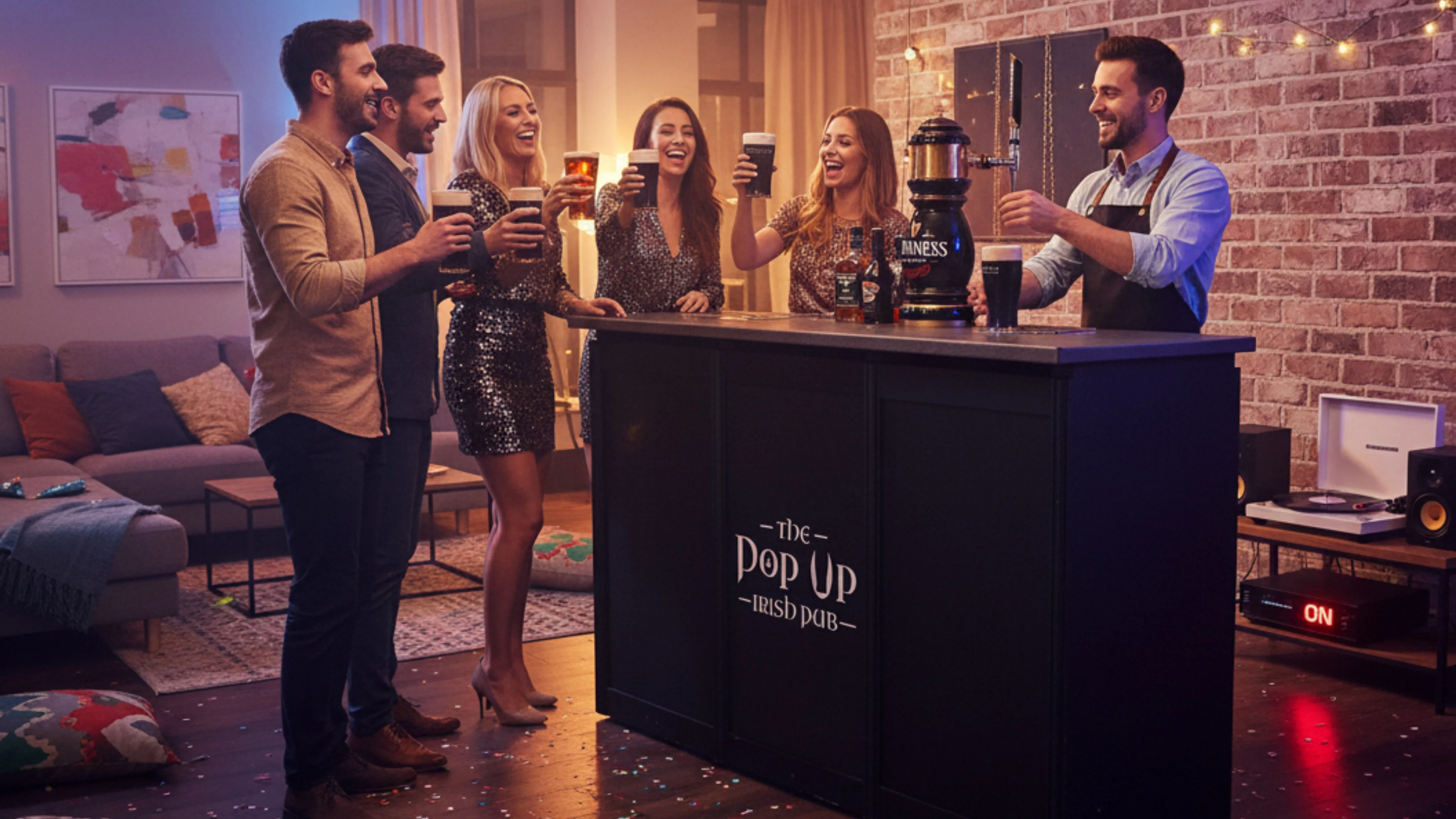 Mobile Irish Event Bar at A Private House Party