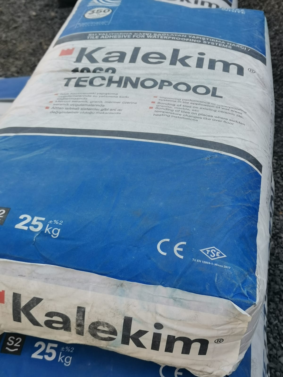 Kalekim TechnoPool 1062 Tile Adhesive 25 Kg White thumbnail 2