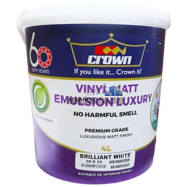 Crown vinyl matt emulsion 4ltrs thumbnail 1