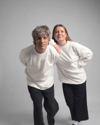 365.APParel Basic Longsleeve Off White — couple lifestyle photo 1