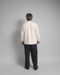 365.APParel Basic Longsleeve Off White — women's lifestyle photo 3