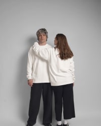 365.APParel Basic Longsleeve Off White — women's lifestyle photo 6
