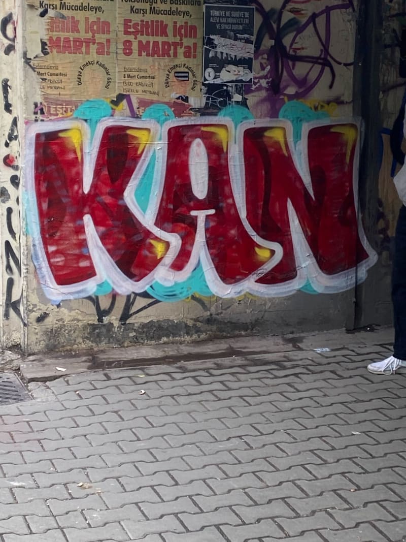 KAN (KAN) Graffiti - İstanbul - Walls of Türkiye