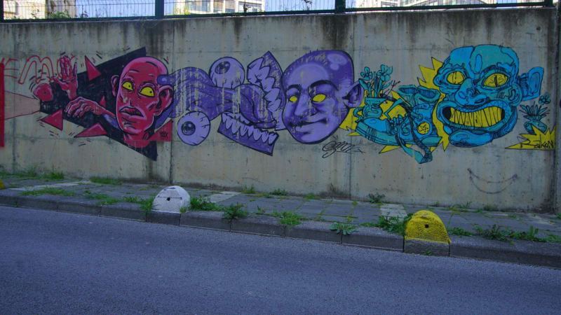 Rakun, Somon, PAPIX Graffiti - SUADİYE, İstanbul (2018) - Küçük Resim 2 - Walls of Türkiye