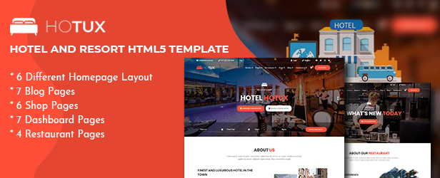 Hotux – Hotel PSD Template - 1