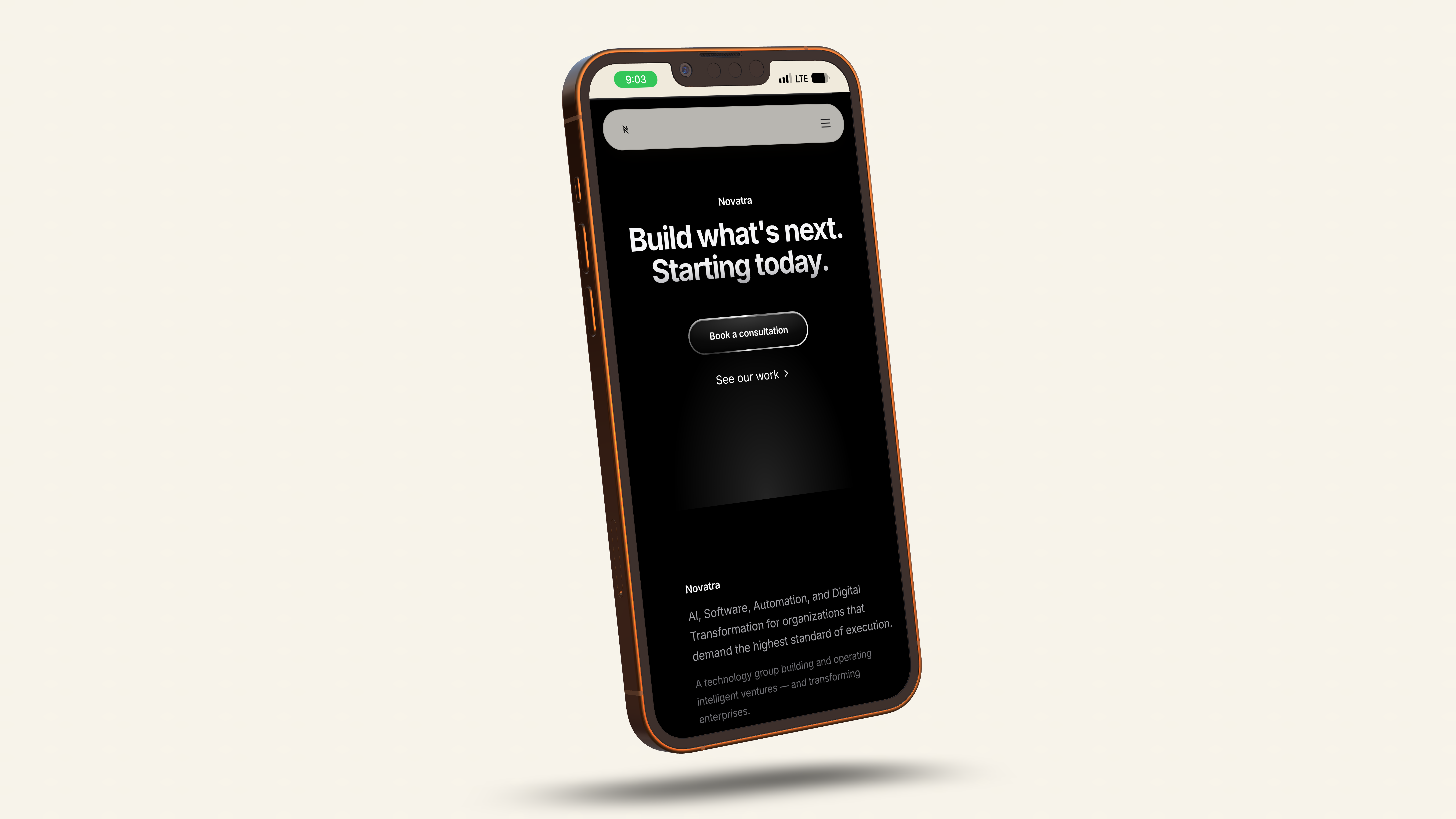Novatra on mobile