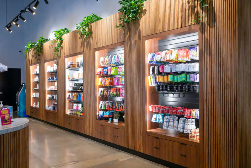 Cannabis Shelf in Thousand Oaks Dispensary
