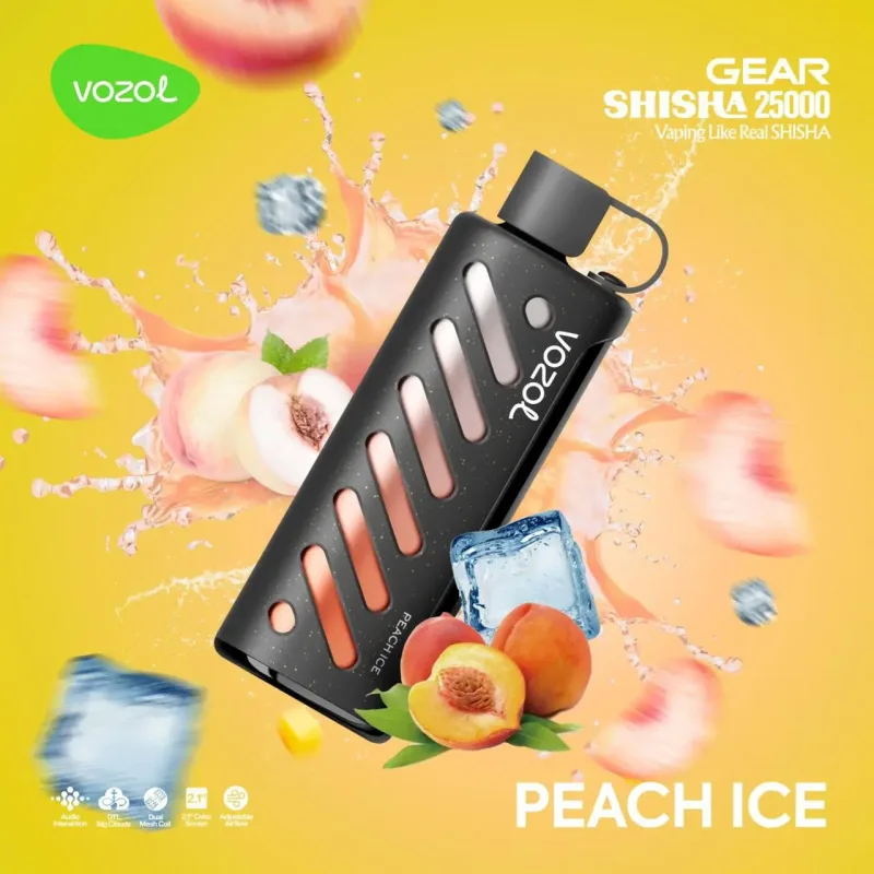 Peach Ice-Vozol Gear Shisha 25000 Puffs (25,000Puffs & 3MG) | Price in Kenya