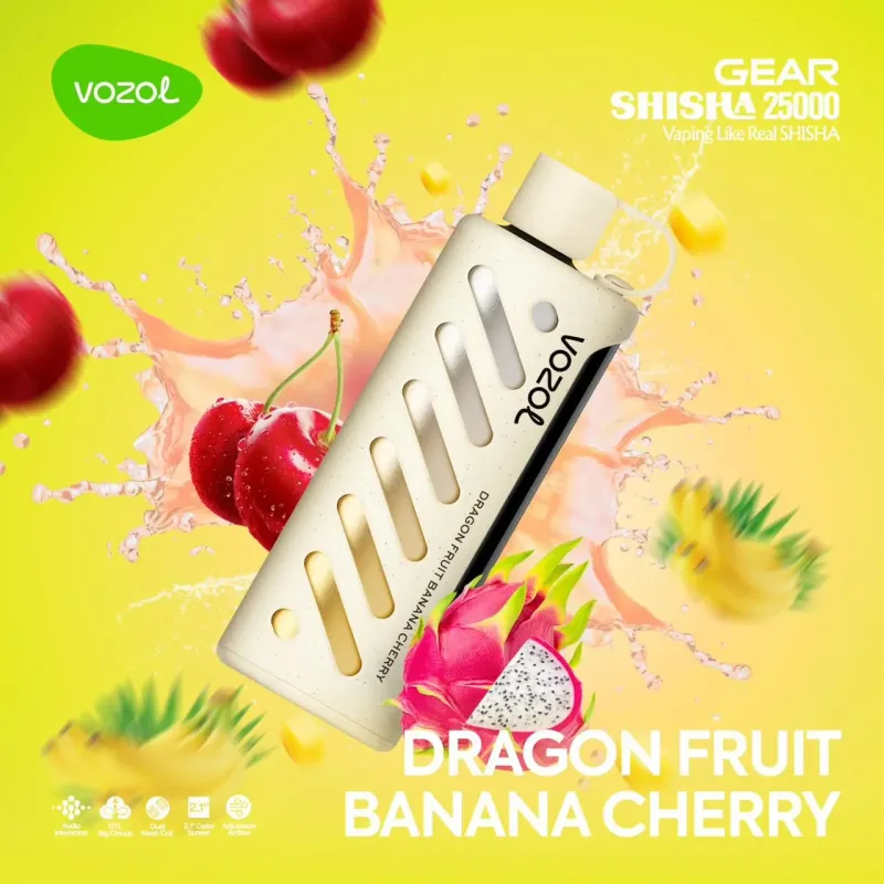 Dragon Fruit Banana Cherry -Vozol Gear Shisha 25000 Puffs (25,000Puffs &  3MG) | Price in Kenya