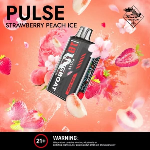 Strawberry Peach Ice - Tugboat Pulse 20000 Puffs