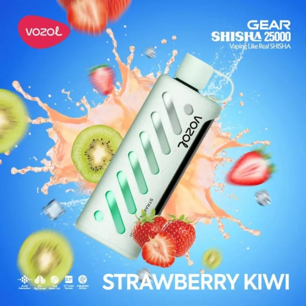 Strawberry Kiwi -Vozol Gear Shisha 25000 Puffs