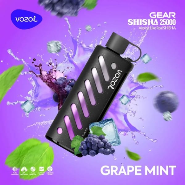 Grape Mint-Vozol Gear Shisha 25000 Puffs