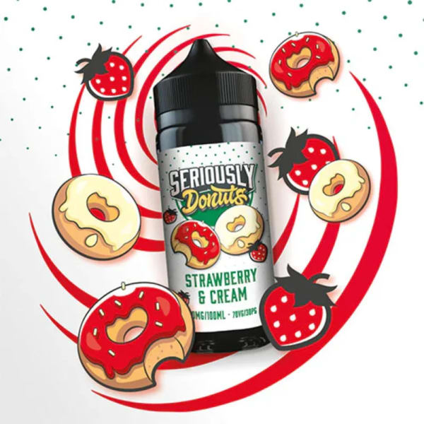 Strawberry & Cream -Doozy Vape Seriously Donuts 100ml