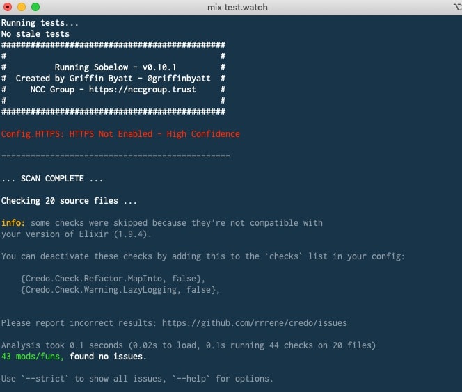 output of mix test.watch