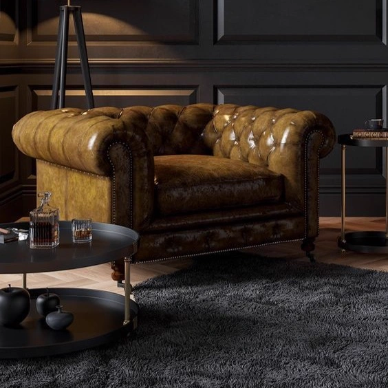 Baroque Leather Chesterfield