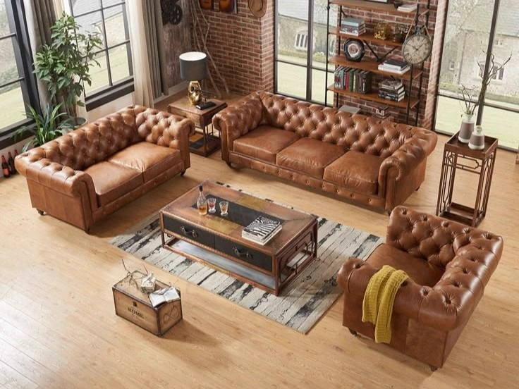 Light Tufted Chesterfield