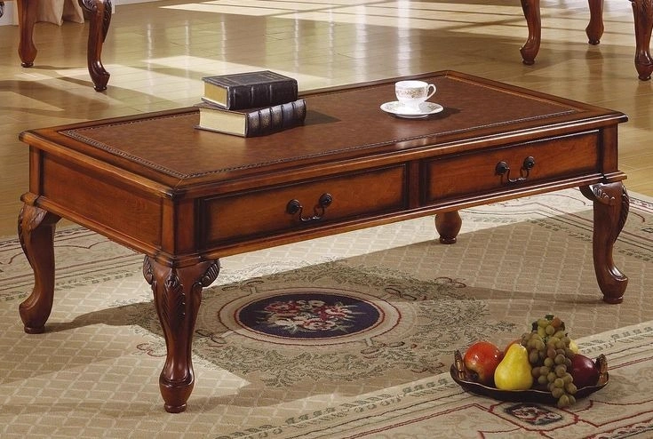 Leather Inset Walnut