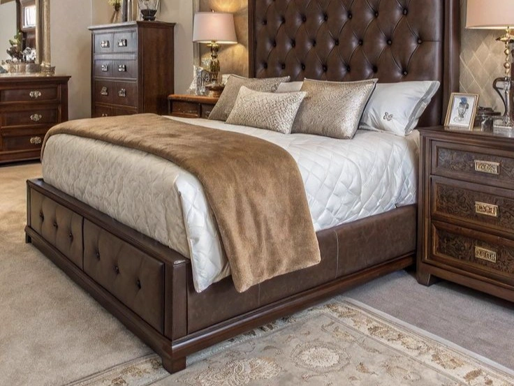 Chestnut Button Bed
