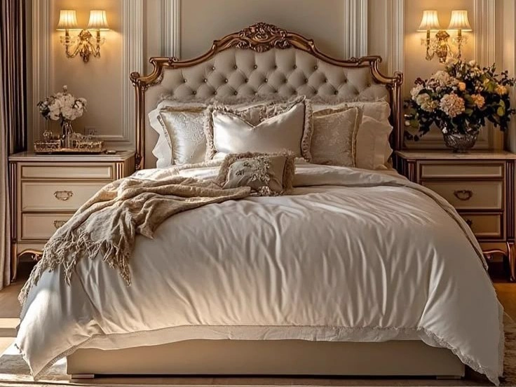 Royal Cream Bed
