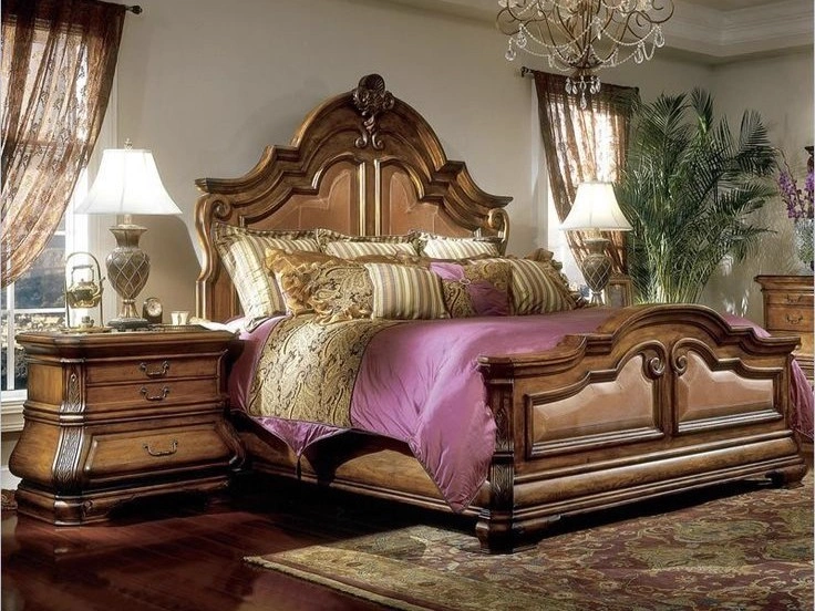 Royal Wood Purple Bed