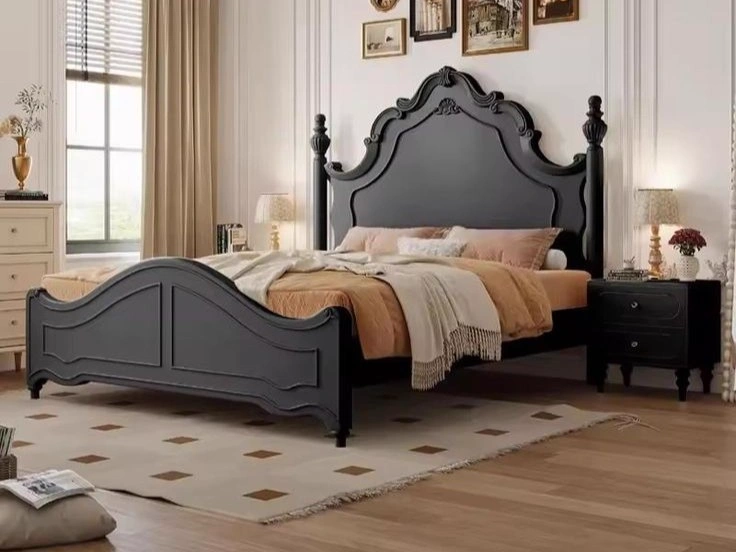 Classic Wood Upholstered