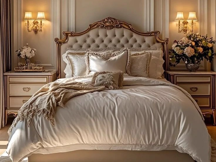 Wooden Carved Bed Design