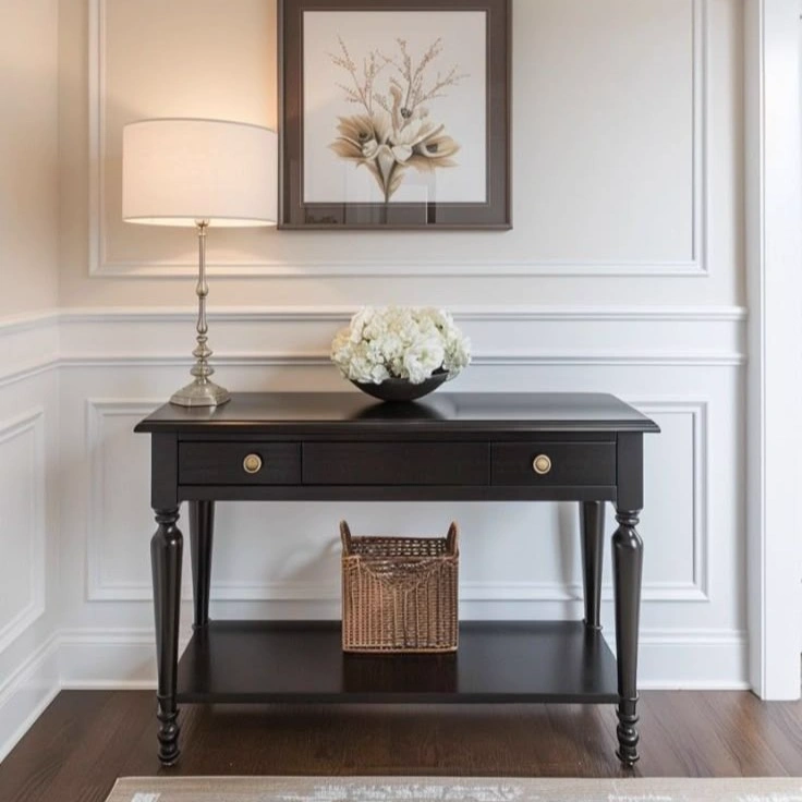 Classic Black Foyer Table