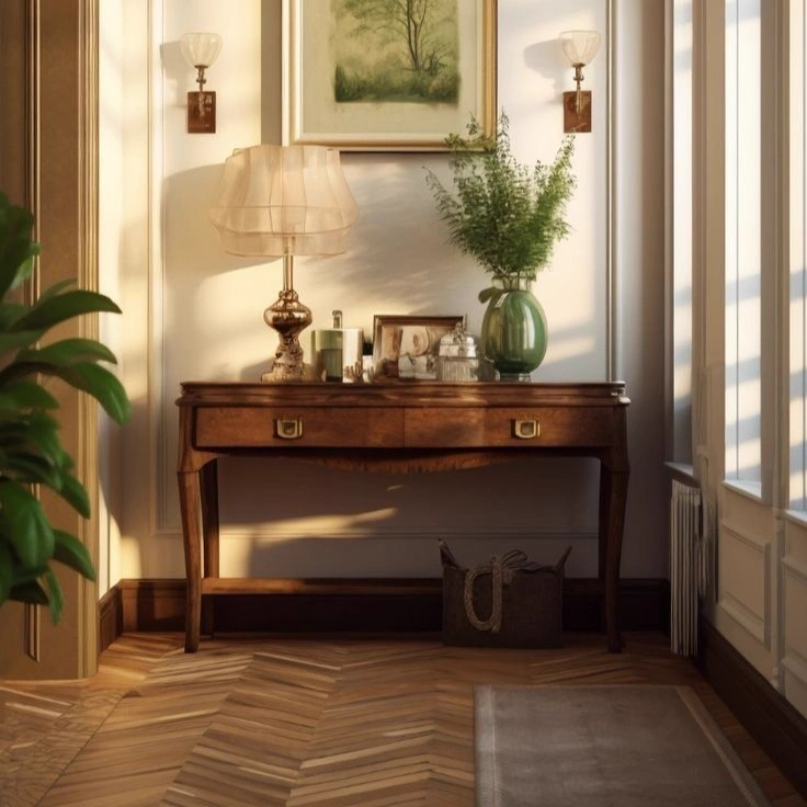 Refined Curved Leg Console