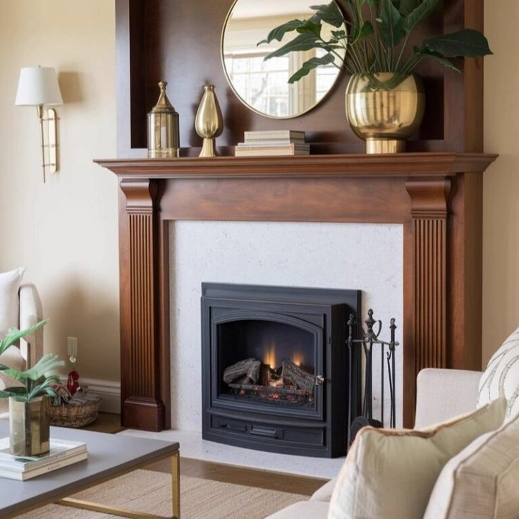 The Contemporary Wood and Marble Hearth